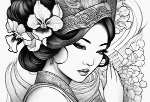 Goddess iris tattoo idea