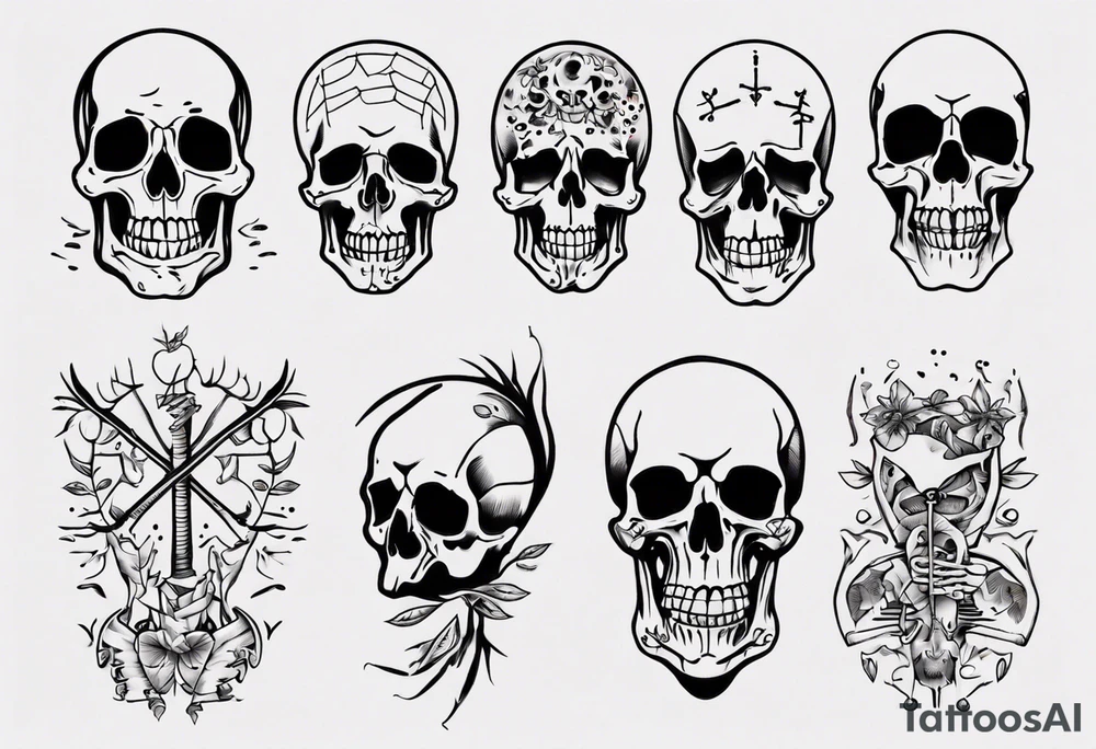 skeletons tattoo idea