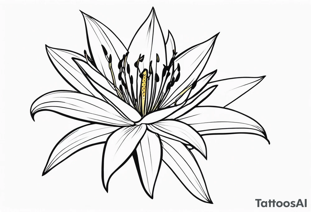 Lily with thorns, long tattoo idea