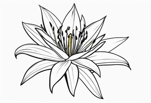 Lily with thorns, long tattoo idea