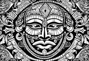 Taino, Puerto Rican, tribal tattoo idea