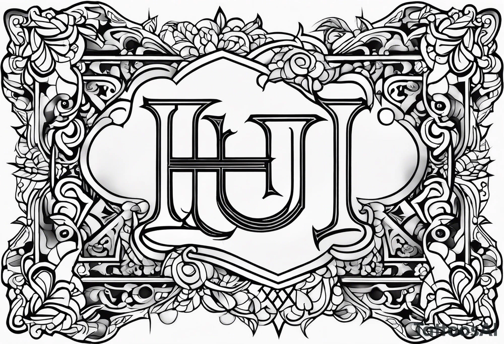 Honorata and Jacek marriage. Generate a tattoo from the letters H and J. I ask for a subtle design tattoo idea