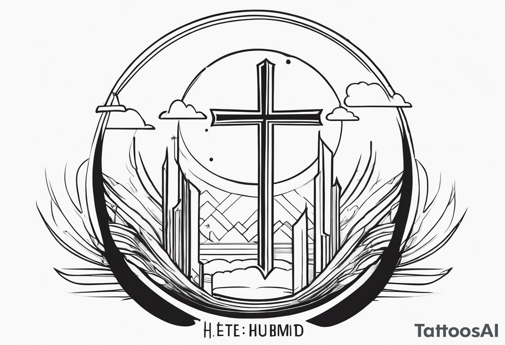 Simple line work tattoo representing John 3:30 “He must increase, but I must decrease.” Incorporate the text “HMIBIMD” tattoo idea