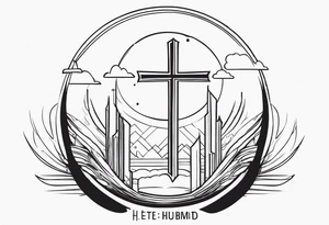 Simple line work tattoo representing John 3:30 “He must increase, but I must decrease.” Incorporate the text “HMIBIMD” tattoo idea