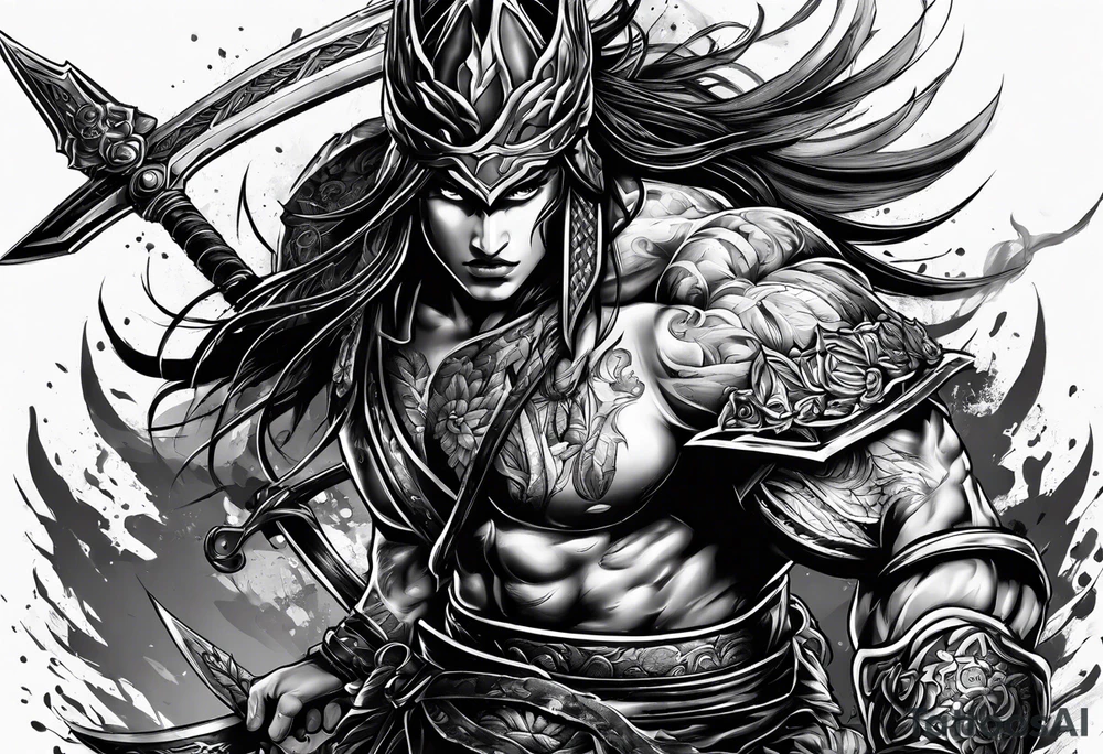 Warrior
Fighting
Bloody tattoo idea