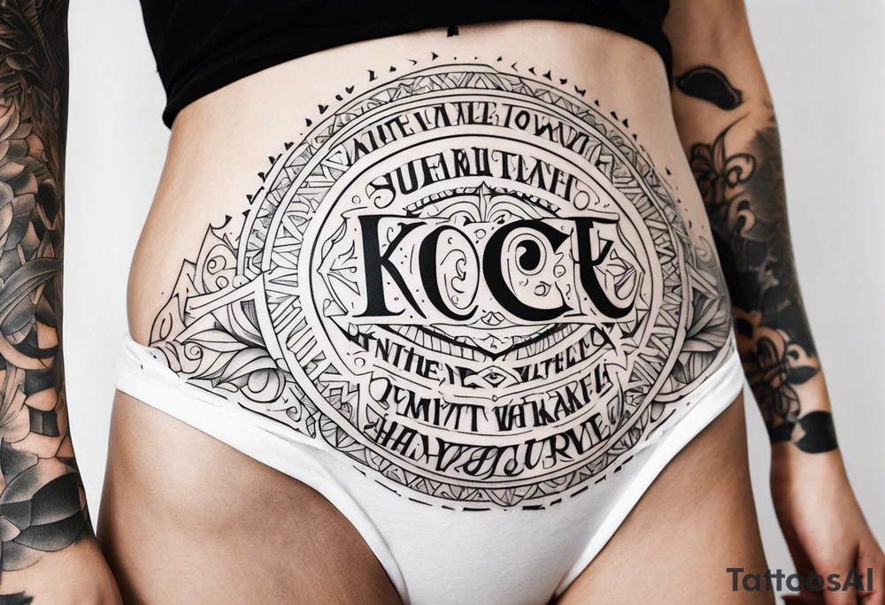 Large stomach tattoo tattoo idea