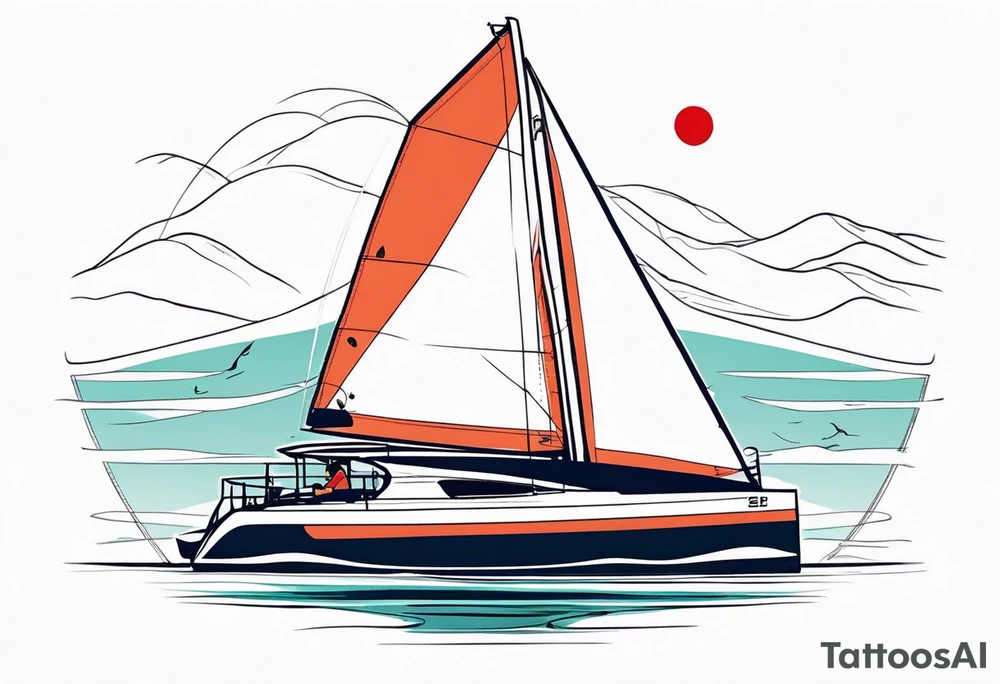 catamaran sailing Japan with  
 women 
women tattoo idea