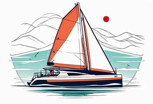 catamaran sailing Japan with  
 women 
women tattoo idea