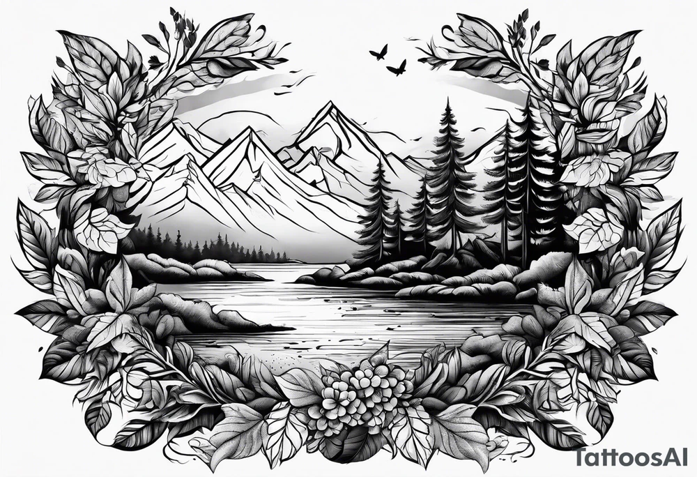 bark and foliage for wirst tattoo idea