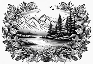 bark and foliage for wirst tattoo idea