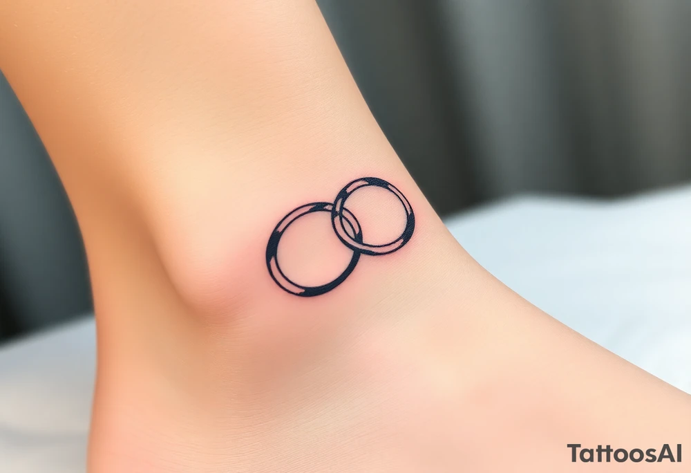 wedding rings tattoo with love tattoo idea