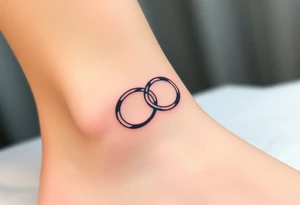 wedding rings tattoo with love tattoo idea