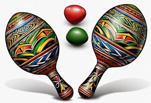 Two Cuban shaking maracas. tattoo idea