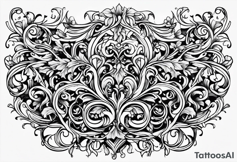 long winding vines tattoo idea
