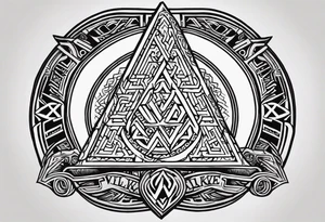 Valhalla  round shield axe
Valknut sword tattoo idea