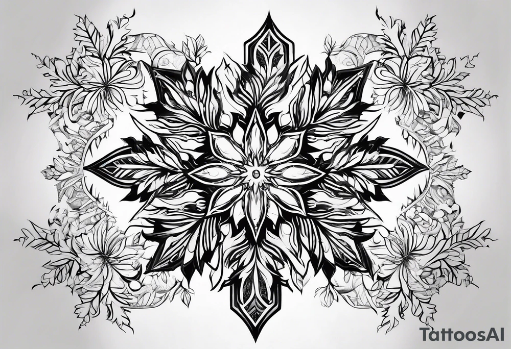 snow flakes tattoo idea