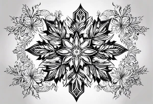 snow flakes tattoo idea