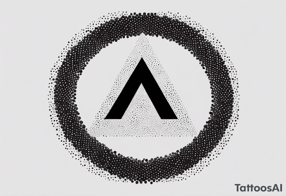 letter delta inside a chain circle, subtle, womanly, simplistic tattoo idea