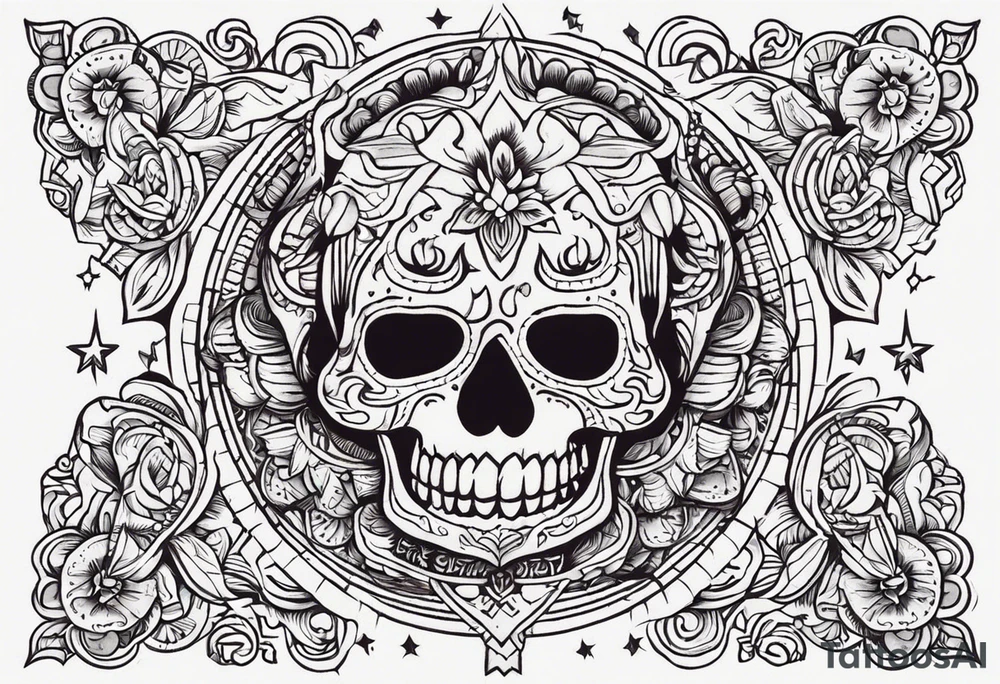 русская мифология черепа руны топоры мечи tattoo idea