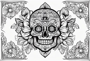 Mexico day of dead tattoo idea