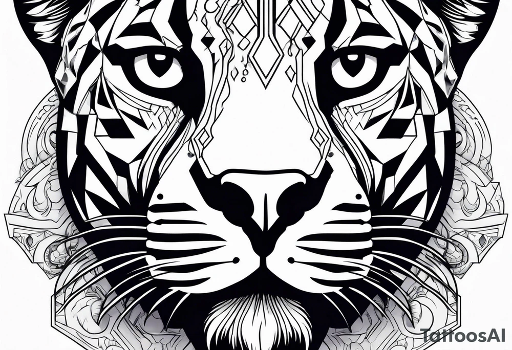 Jaguar head tattoo idea