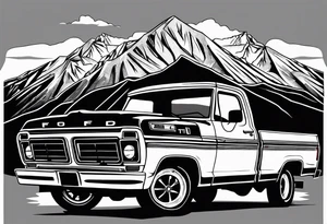 油絵　F100 1973-75 Ford F-100 Vinyl Decal – outcastautoworks