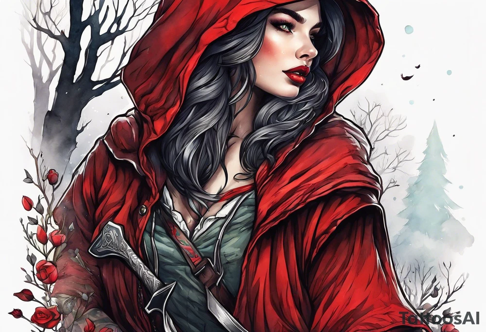 male version of little red riding hood tattoo idea