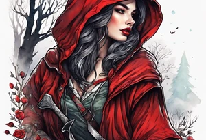 male version of little red riding hood tattoo idea