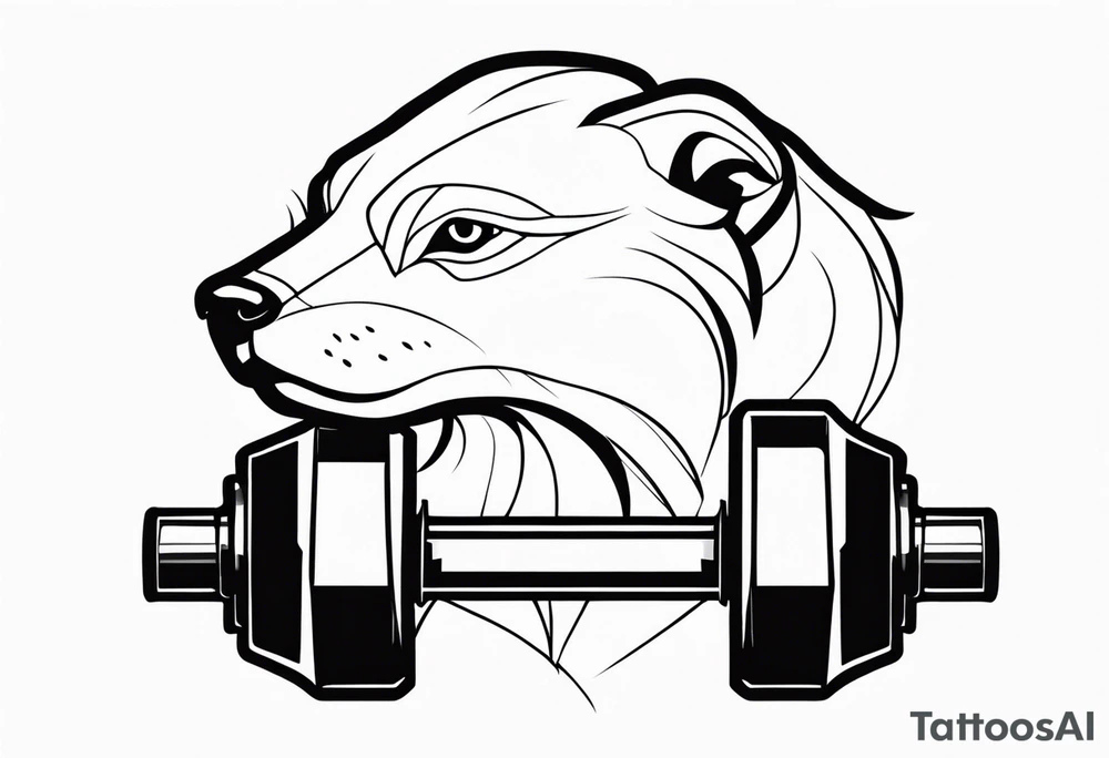 Falcor breathing a dumbbell tattoo idea