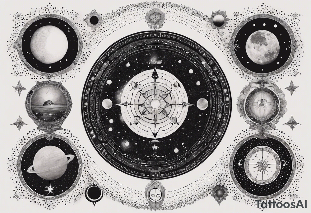 Astrology, Gemini, Natal Chart, angelic, soul mates, vision, planetary, third eye, armband tattoo idea