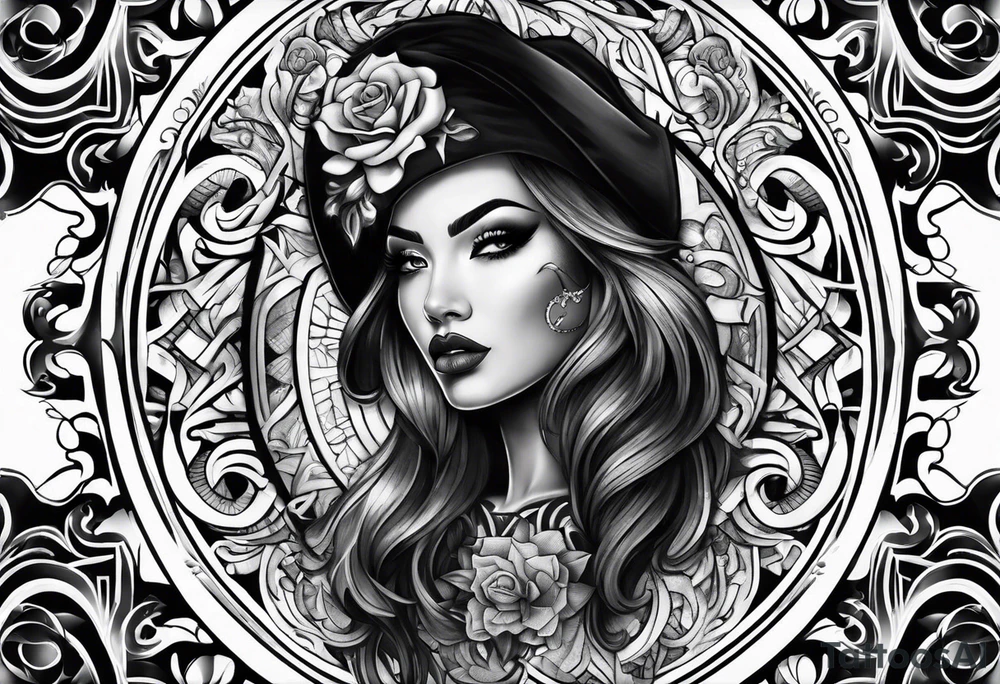 Gangster chicano tattoo idea