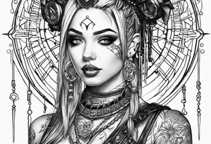 Cyber goth tattoo idea
