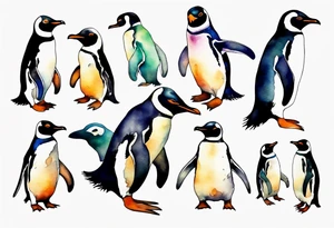 Fiordland Penguins tattoo idea