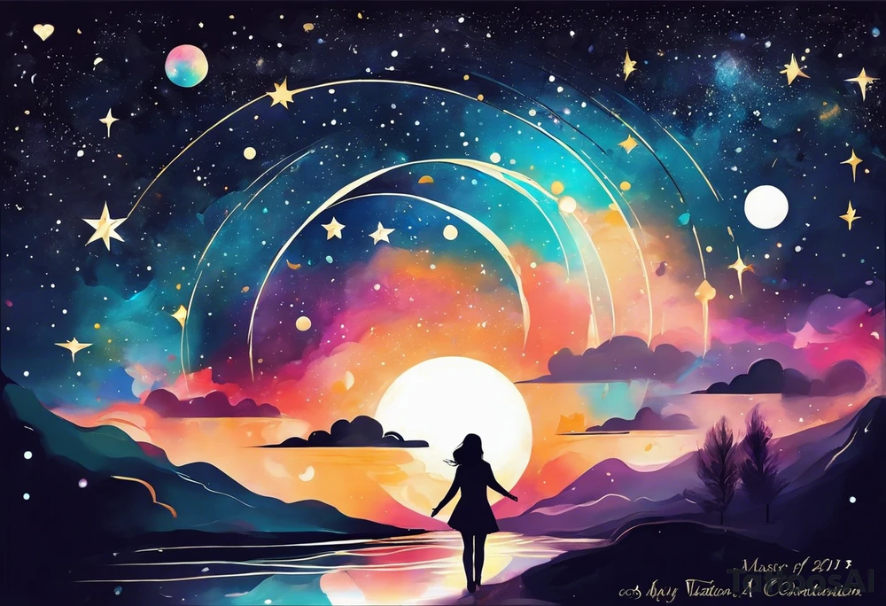 Drops of Jupiter
Connection between daughter and dad
Dad a special piece of my life 
He's gone
Acts like summer
Walks like rain
stay on the moon
listens like spring
talks like june
sail across the sun
make it to the milky way
fall from a shooting star
soul vacation
constellation
never did land tattoo idea