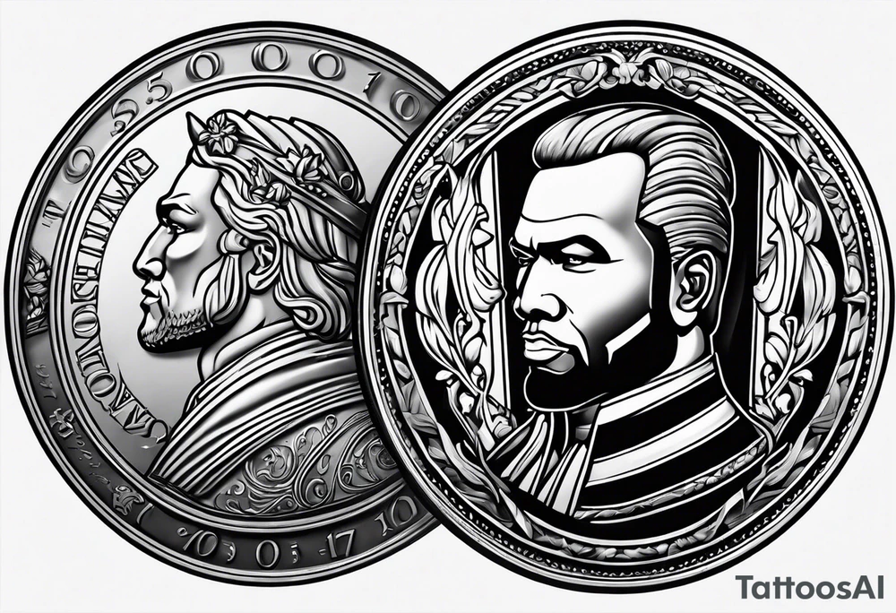 50 cent coin tattoo idea