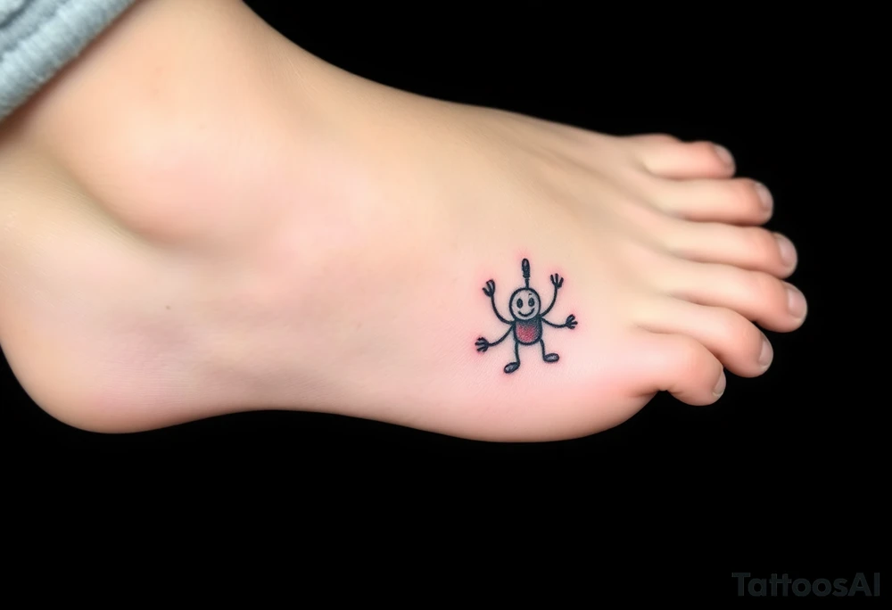 Drippy cartoon character tattoo idea