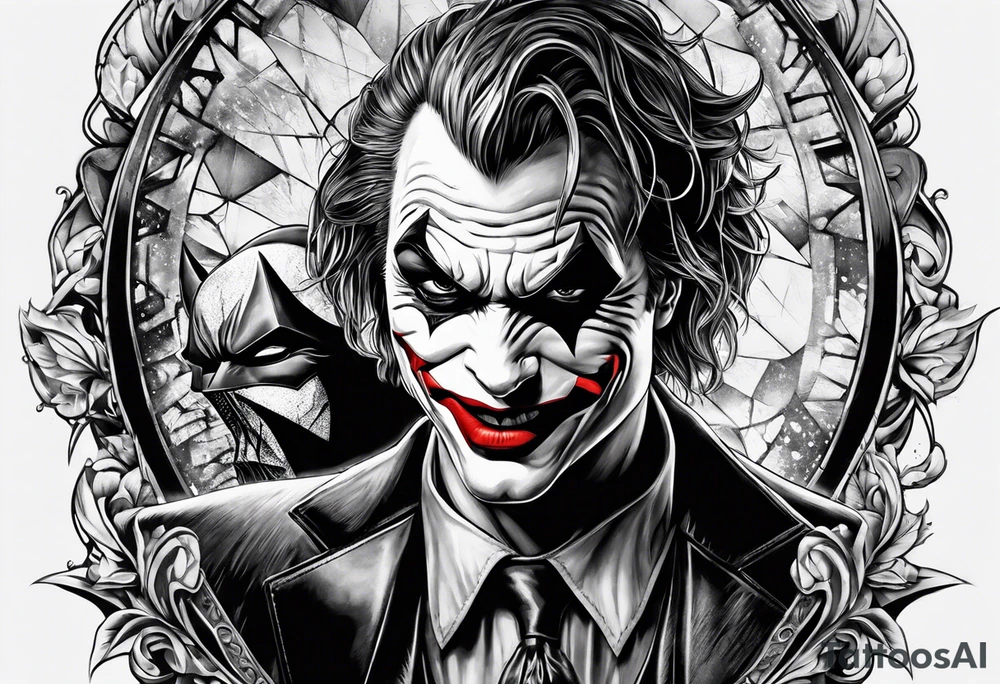 Joker and Batman tattoo idea