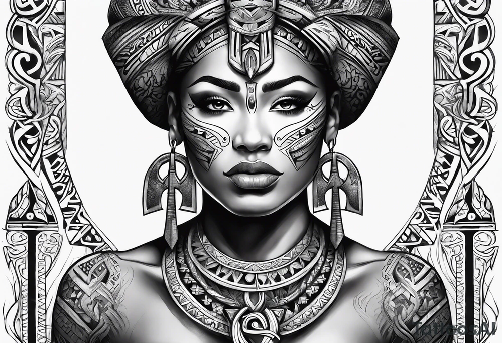 maori with ankh tattoo idea
