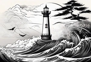 lighthouse tattoo idea