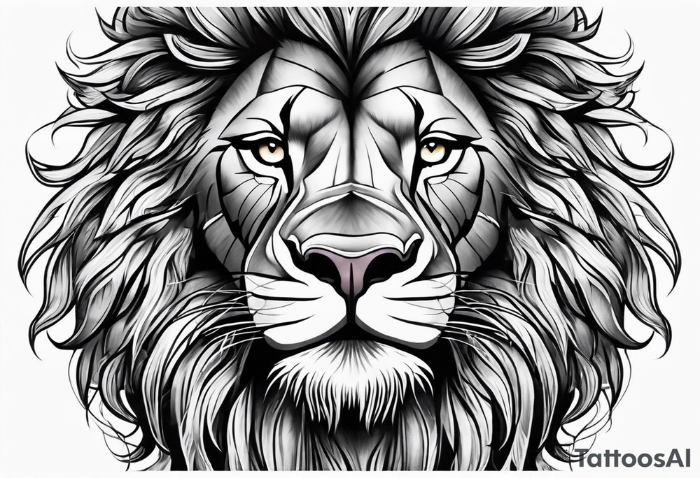Large tattoo lion tattoo idea