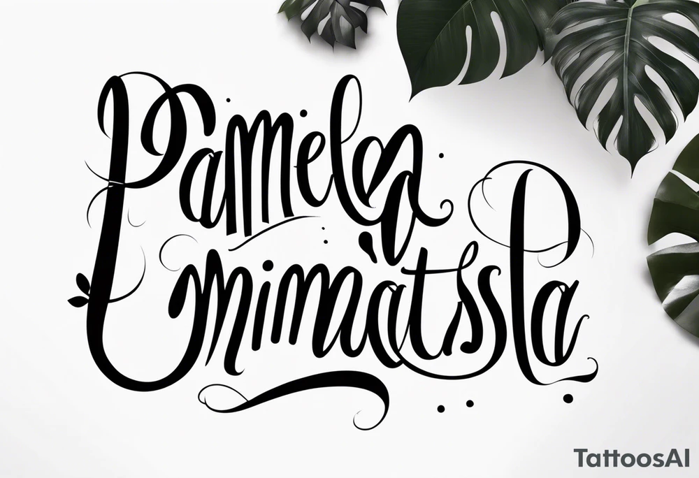 Pamela minimalista tattoo idea