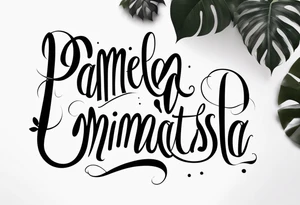Pamela minimalista tattoo idea