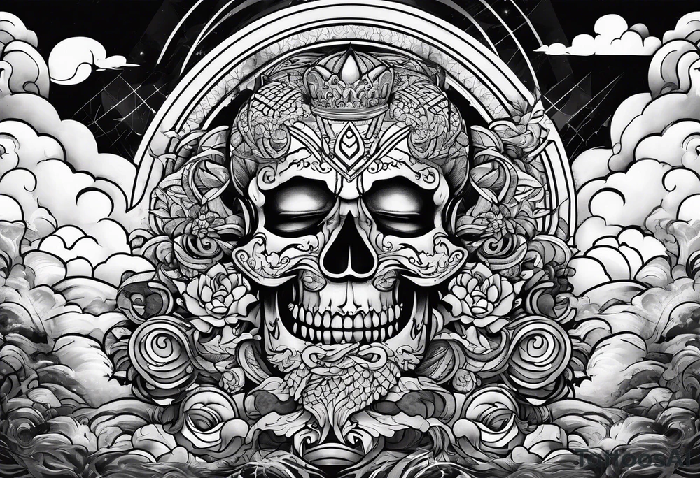 evil clouds tattoo idea