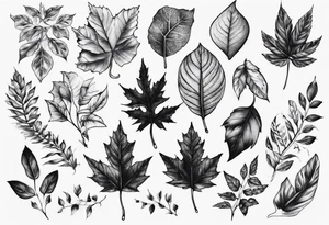 a tattoo that goes good with leafes tattoo idea