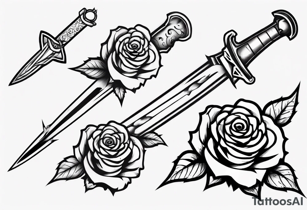 dagger cutting through a rose with blood sprayed around tattoo idea dagger cutting through a rose with blood sprayed around tattoo idea