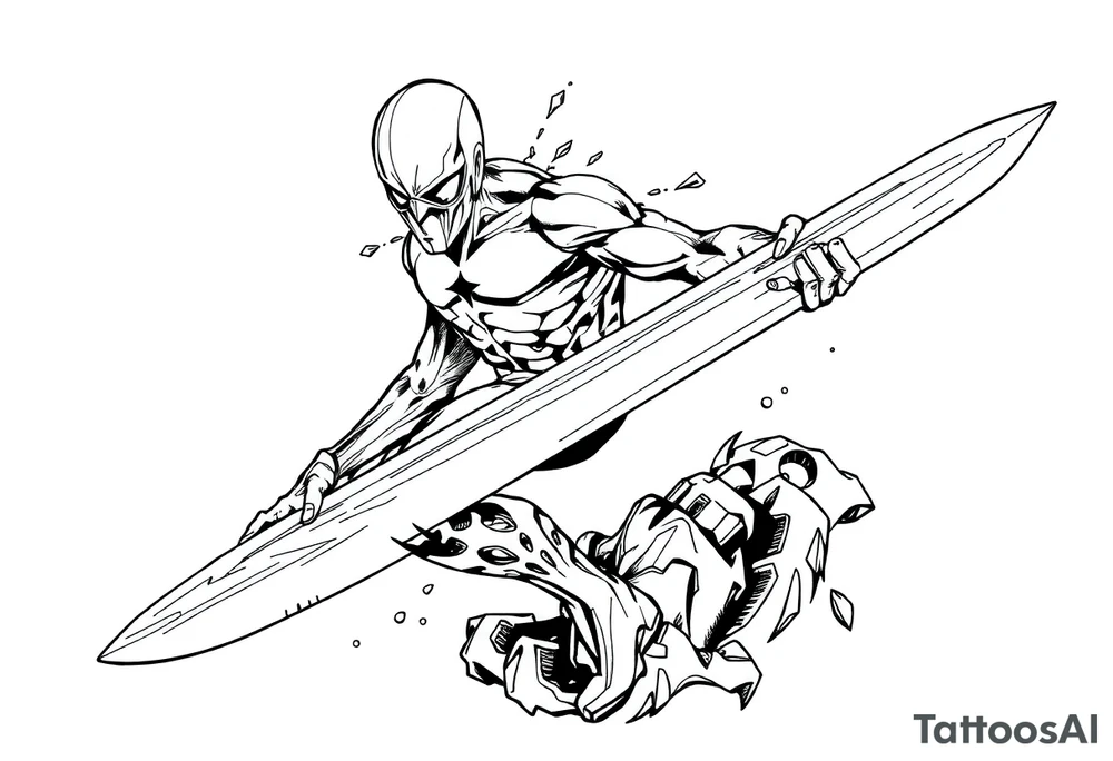 Silver Surfer comic accurate tattoo idea