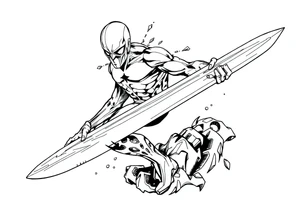 Silver Surfer comic accurate tattoo idea