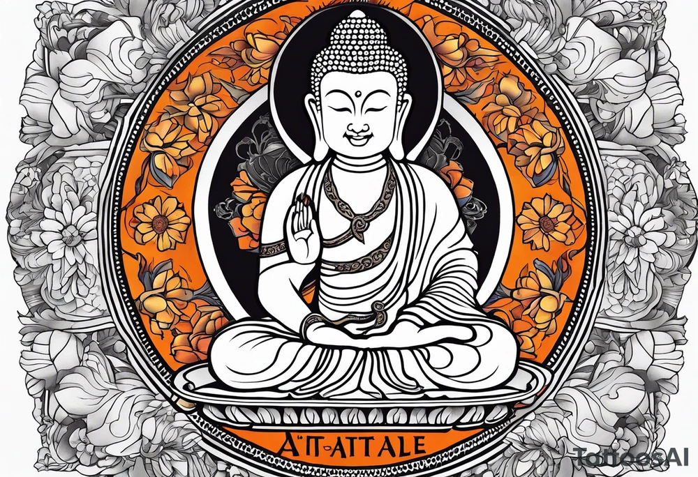 Budda dead rabbit fairtale tattoo idea