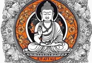 Budda dead rabbit fairtale tattoo idea