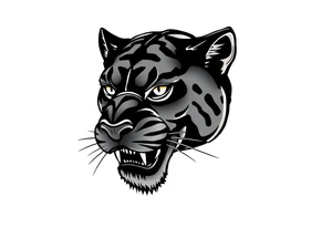 Black Panther head tattoo idea